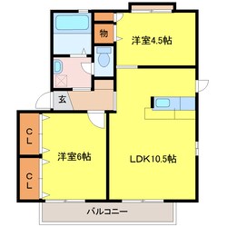 静御前堂 徒歩9分 1階の物件間取画像